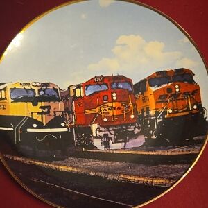 Colorful Train Decorative Plate